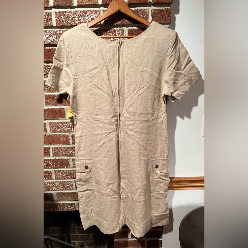Donna Ricco - Beige Linen Dress - Picture 3 of 6